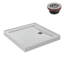 Base de douche en acrylique blanc brillant 32 "x 32" avec drain à droite Streamline Streamline-117295433