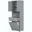 Grande armoire de salle de bain avec panier à linge, grand panier à linge inclinable et armoire de rangement supérieure-1835787479
