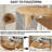 Dining Table Set For 4, Round Kitchen Table And 4 Stool Chair For Dining Room, 44.5inch Drop Leaf Desk, Small Space Saving, Natural Wood-313058230-313058229