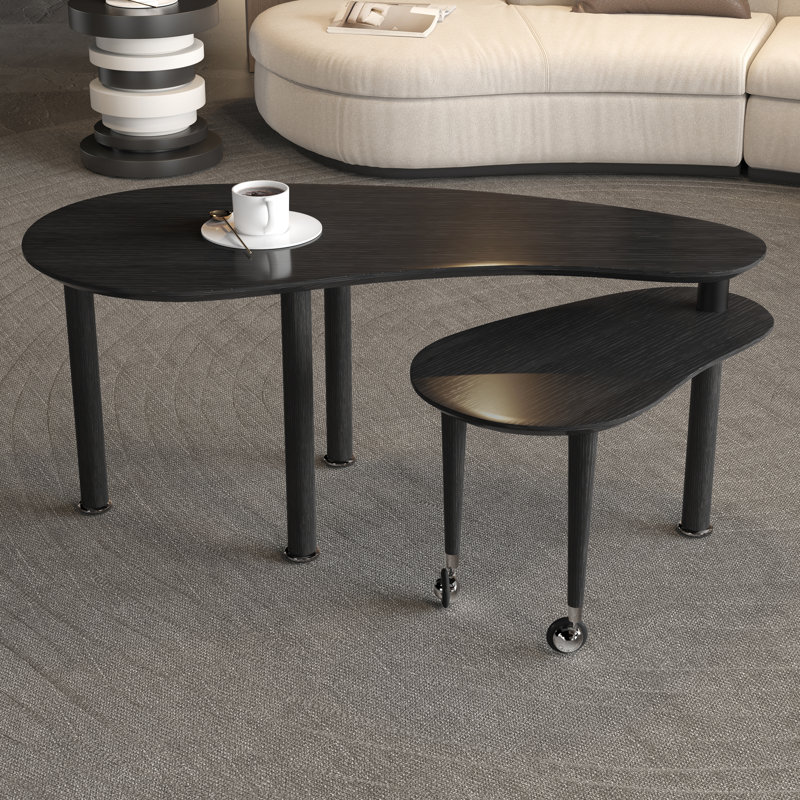 Table basse rotative à 360 degrés avec rangement spacieux et panneau de fibres à densité moyenne durable