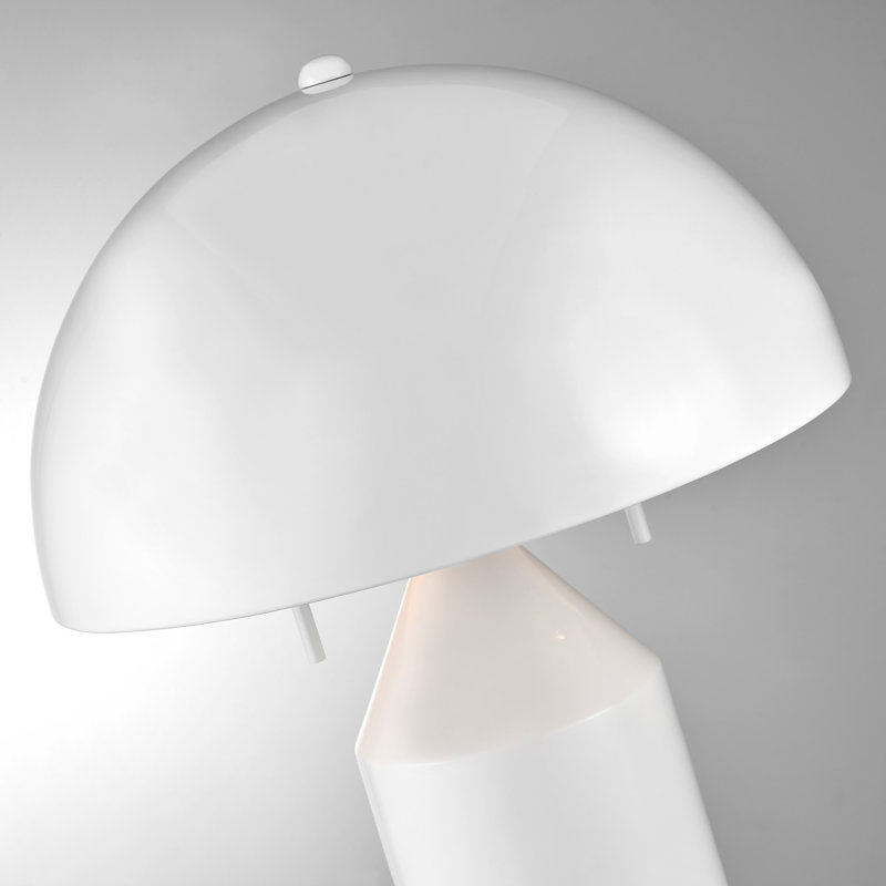 Lampe de table en métal Braintree, Blanc