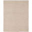 Rectangle Geometric Hand-Knotted Wool/Viscose Area Rug in Cream-75221149