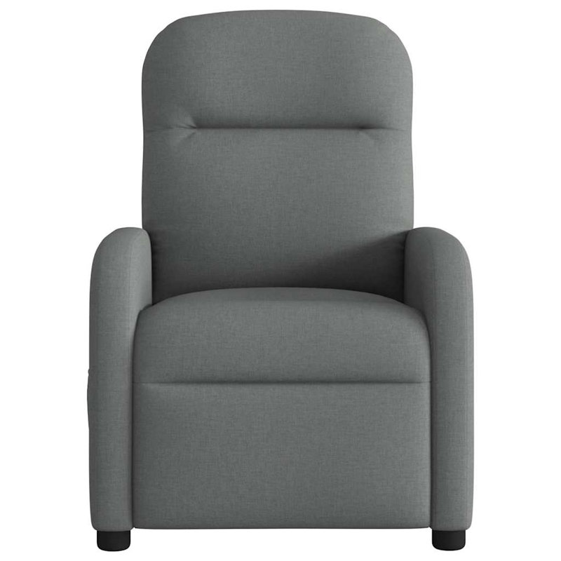  Fauteuil inclinable de massage en tissu gris foncé