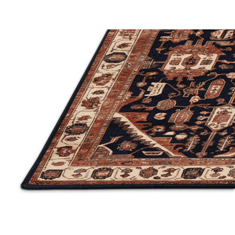 Tapis brun lavable à la machine, Rectangle 6 pi x 9 pi