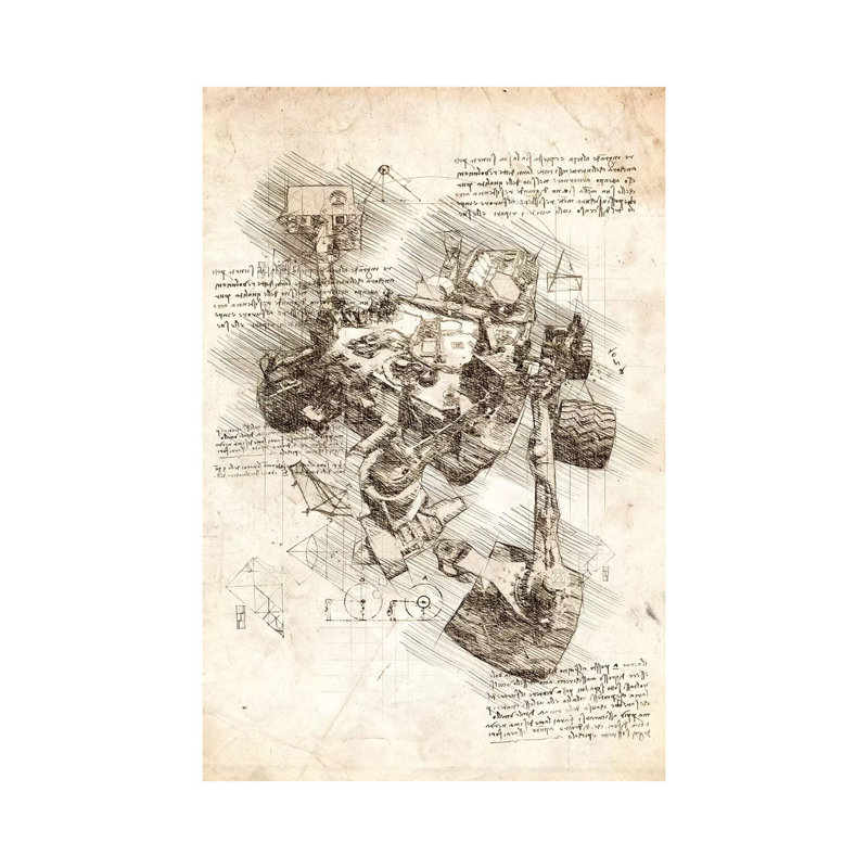 Mars Curiosity Rover by Cornel Vlad - Wrapped Canvas Gallery-Wrapped Canvas Giclée, 66.04 cm H x 45.72 cm W