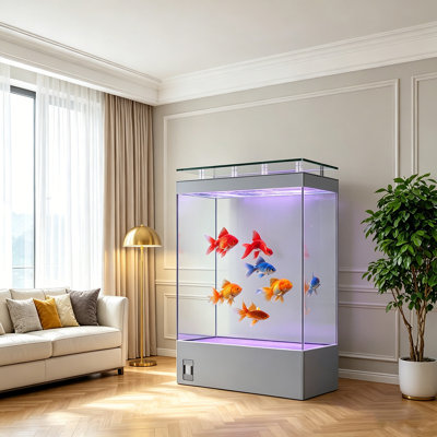 Modern Tall Freestanding Clear View Fish Aquarium
