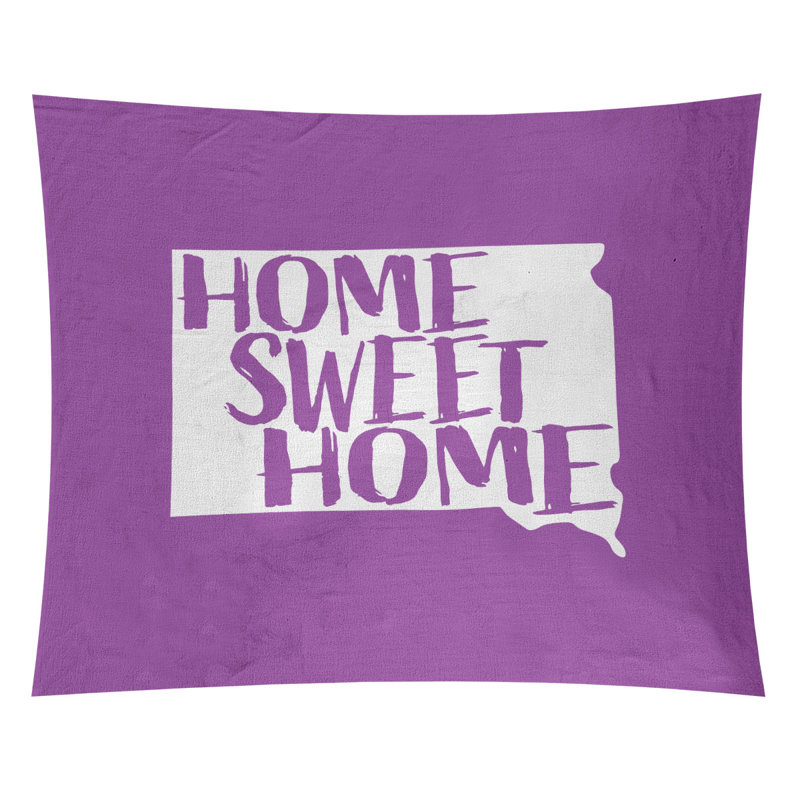 Tapisserie Home Sweet South Dakota, H 27,5 po x l 37,5 po, Violet