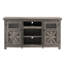 Grand meuble de divertissement inspiré d'une grange, armoire grise, l 60,27 po x P 15,36 po, H 31,7 po avec unité de rangement de style télé, gris, H 31,7 po, convient à la télévision 65 po, commande de câble efficace
