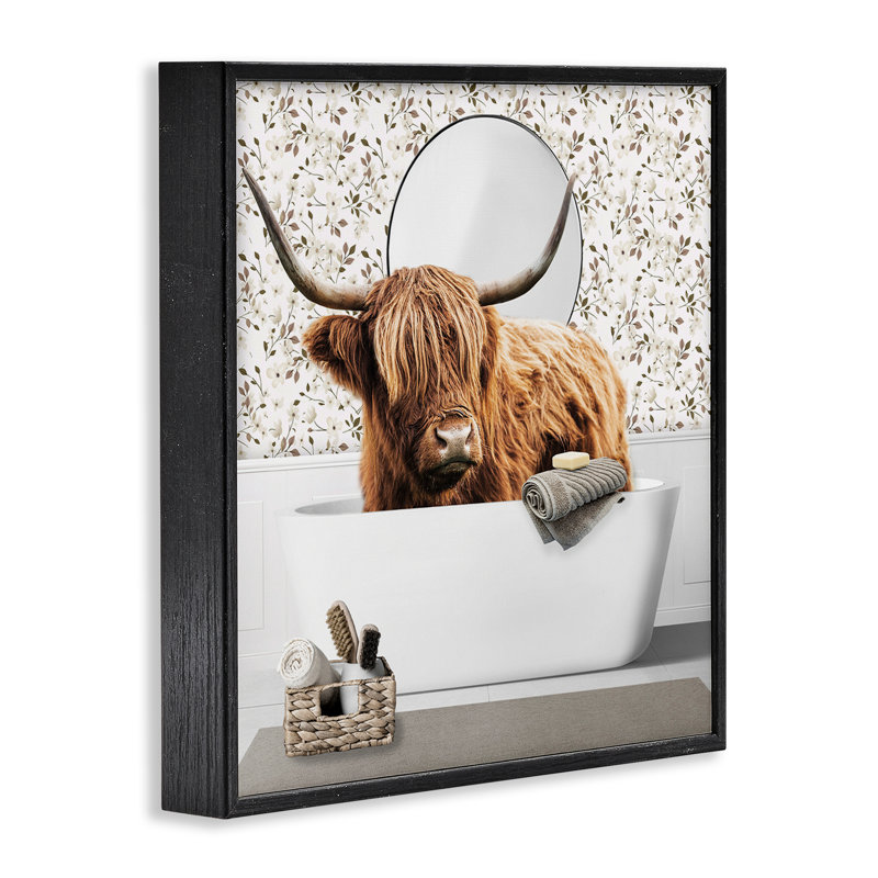 Estampe numérique Boho, conçue par CAD Designs, Giclée noire de minuit encadrée, H 12 po x l 12 po