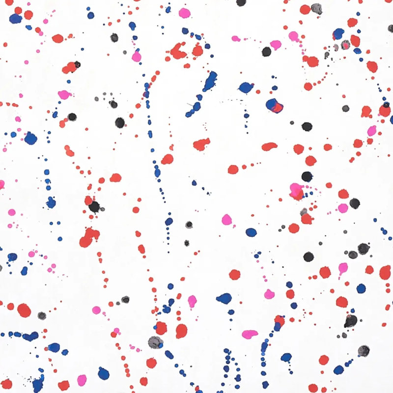 Papier peint Schumacher x Porter, Rouge/bleu