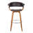 Chagnon Swivel Counter or Bar Height Bar Stool with Arms and Open Back in Faux Leather, Wood-118320606-118320596-118320597