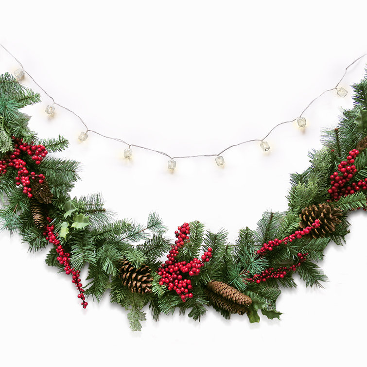 72'' in. Lighted Faux Garland