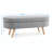 Ottoman Oval Storage Bench with Rubber Wood Legs-1049216486