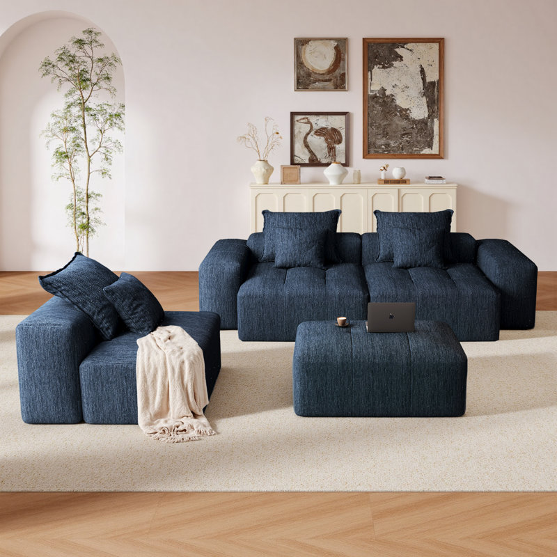 Canapé modulaire avec repose-pieds Boneless