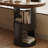 Nut-brown Half-circle Solid Wood desks-107971829