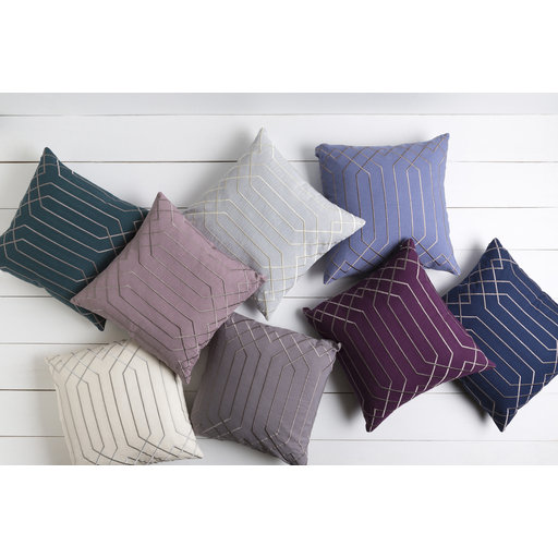  Coussin Lin, 18" x 18", Mauve, Duvet