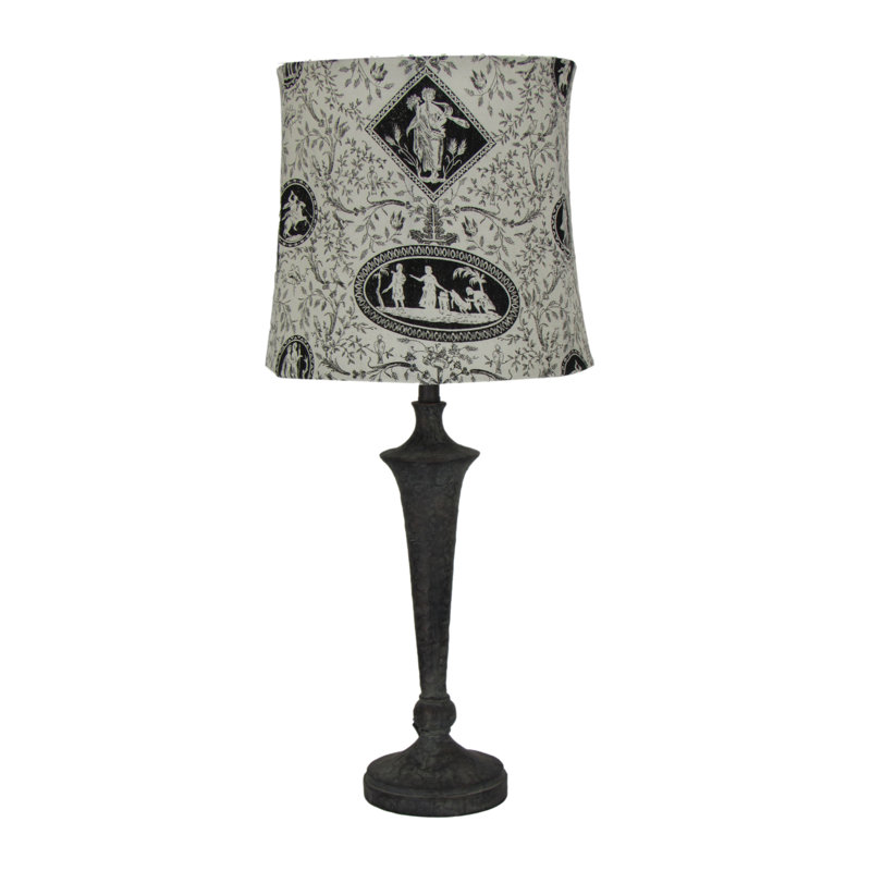 Lampe d'appoint noire avec abat-jour persan noir