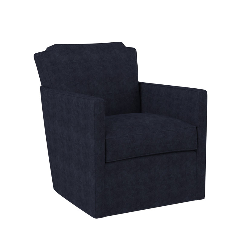 Chaise pivotante Elise, Mélange de polyester ébène Margaret