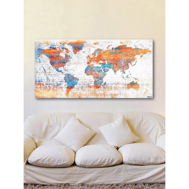 « chaleureux world » par parvez taj,-impression sur toile tendue, H 12 po x l 24 po x P 1,5 po