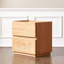 Table de chevet 2 tiroirs en bois massif Burlywood