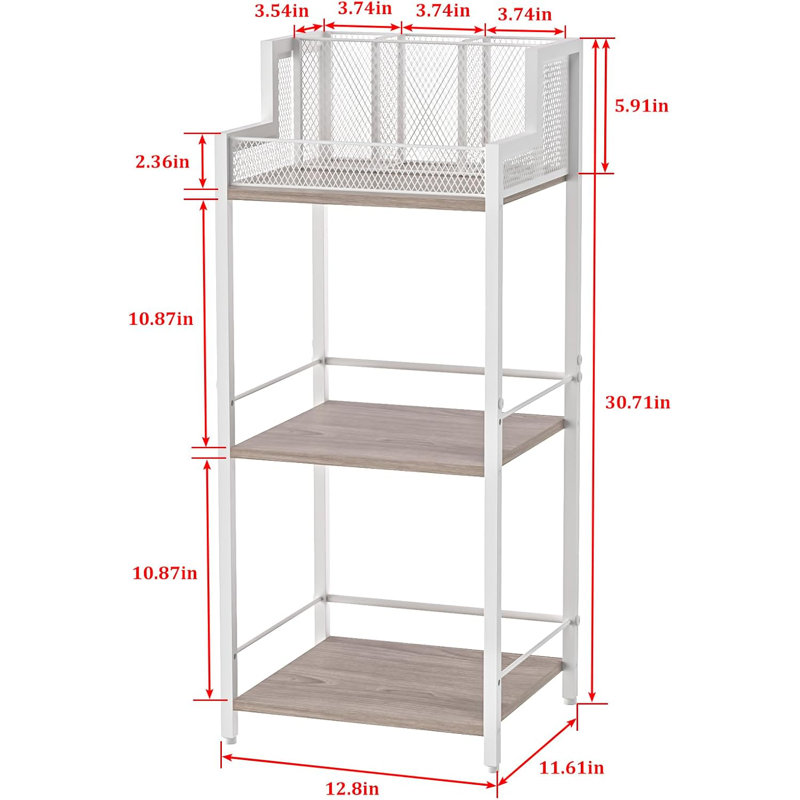Organisateur pour outils pour cheveux avec compartiments amovibles, tablette de salle de bain, structure en métal robuste et pieds réglables - parfait pour les ustensiles et articles pour cheveux