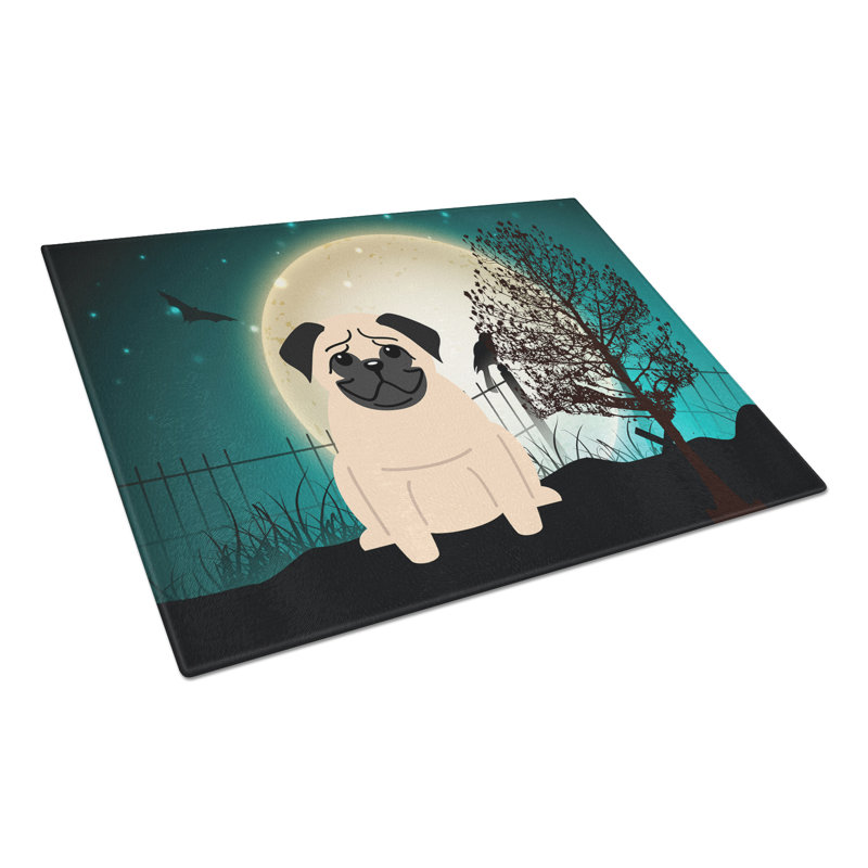 Planche à découper en verre trésors carlin caroline Scary Halloween, Fauve
