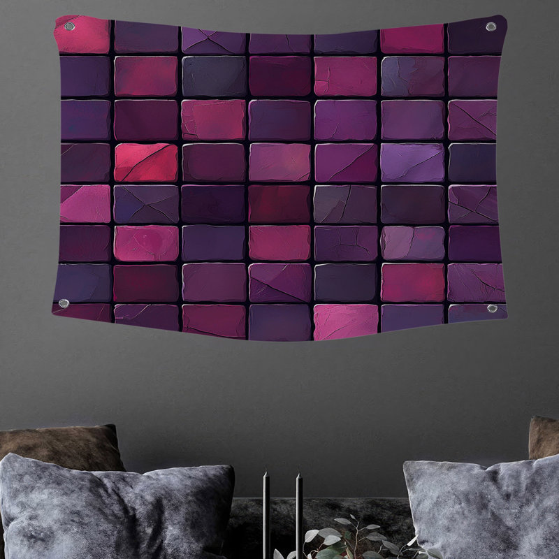 Tapisserie murale «Tiles» - décoration murale mosaïque, H 50 po x l 60 po