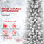 Arbre de Noël enneigé 7 pi - Arbre en PVC mince avec 469 pointes enneigées, conception peu encombrante, effet de neige réaliste, support en métal robuste, installation facile-830418684-830418687