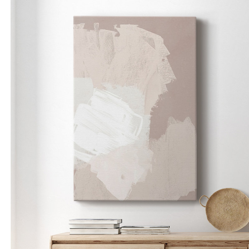 Cloud Slate I - Toile tendue avec châssis de qualité supérieure - prête à être accrochée, H 18 po x l 12 po x P 1,5 po