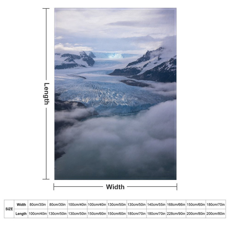 Jeté en flanelle Glacier Ice View, couverture douce et chaude pour salon, 40 po x 50 po