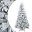 Artificial Hinged Christmas Tree Snow Flocked White-733912050