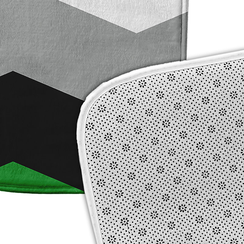 Tapis de bain Aijahlon, Gris/vert