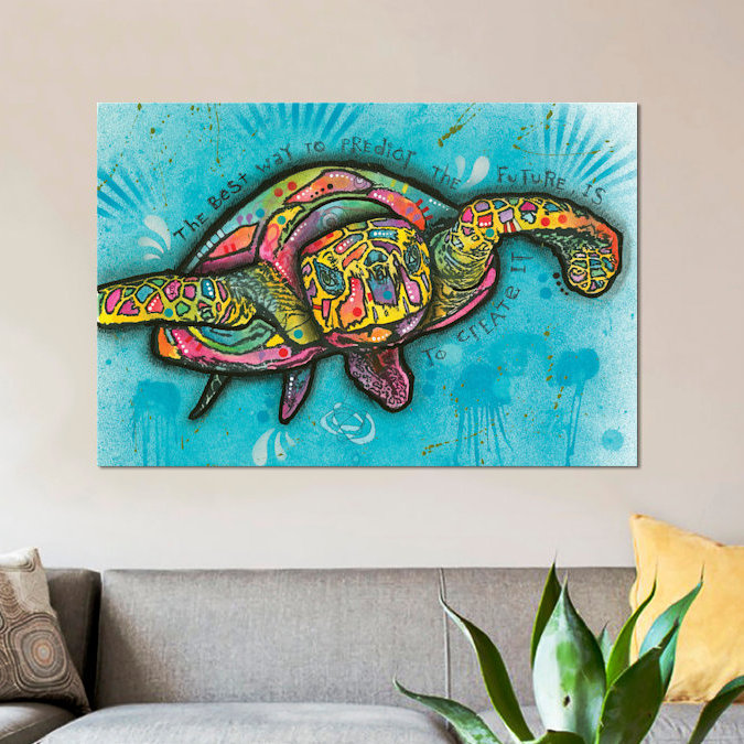 «Turtle», impression sur toile tendue, H 26 po x l 40 po x P 1,5 po, Toile tendue