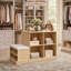 Commode-penderie avec banc et tablettes réglables