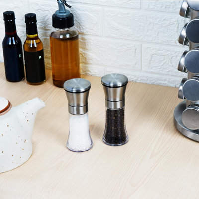 Belfry Kitchen Orean Plastic and Stainless Steel No Power Source Required / Manual Electric Salt Mill