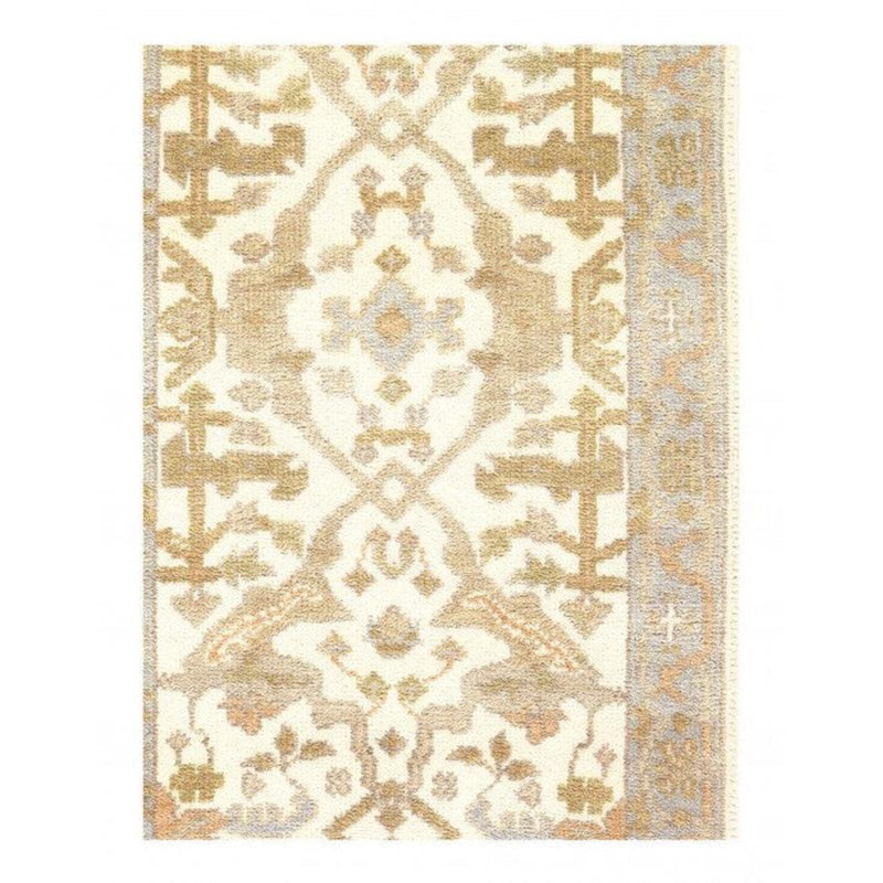 Wool Oriental Area Rug in Ivory