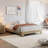 Platform Bed Frame with Wood & Metal Slats, 10.2" Underbed Storage, Easy Assembly, Golden Sandalwood-434061191-434061189