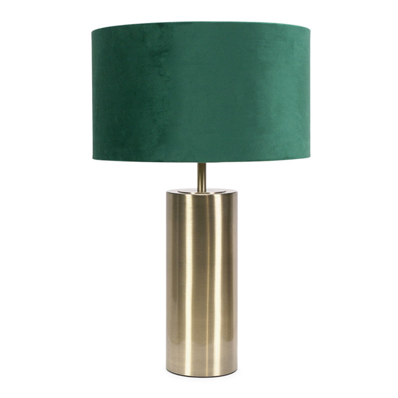 Analyah Metal Table Lamp, Forest Green, Gold