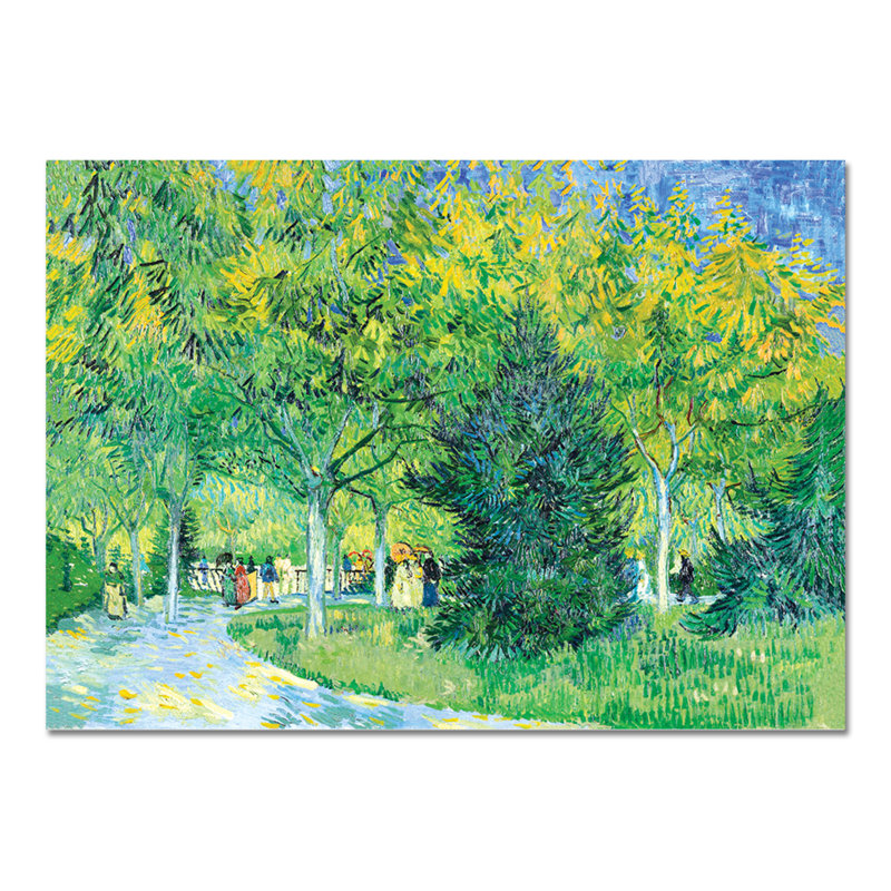 Paths In A Park by Vincent Van Gogh - No Frame Painting on Plastic / Acrylic, 65cm H x 95cm W