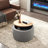 Round Storage Ottoman,2 In 1 Function,Work As End Table And Ottoman-808800567-808800566