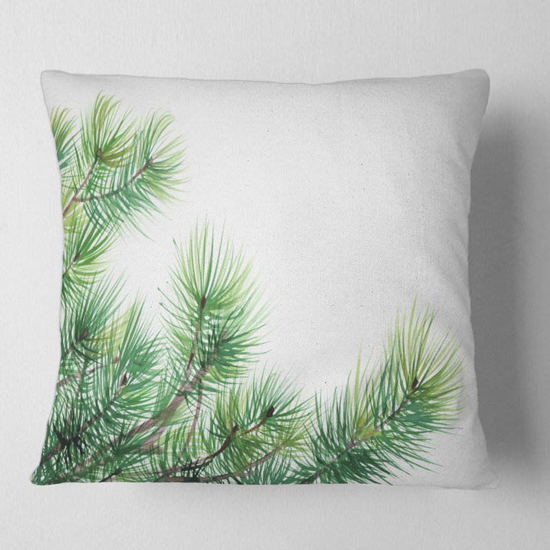 Pine Tree Branches Pillow, 16" x 16"