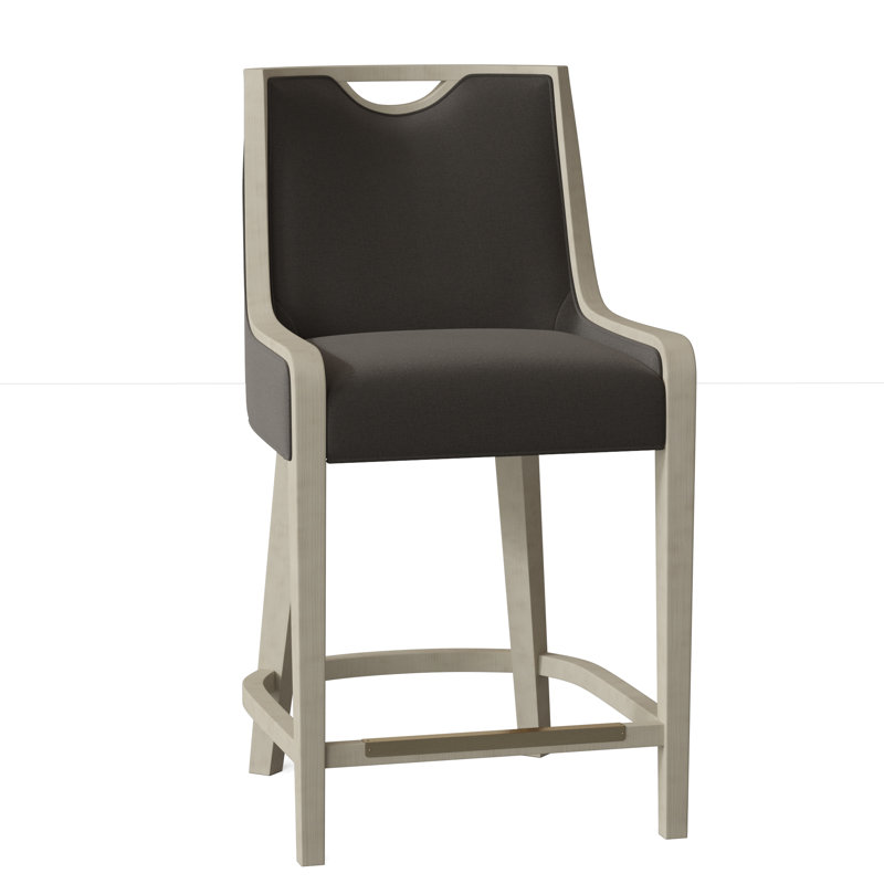 Anthony 26.5" Counter Stool, 9953 Oyster 100% Polyester, Almond Buff
