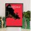 Honolulu City Map - No Frame Print-114973898