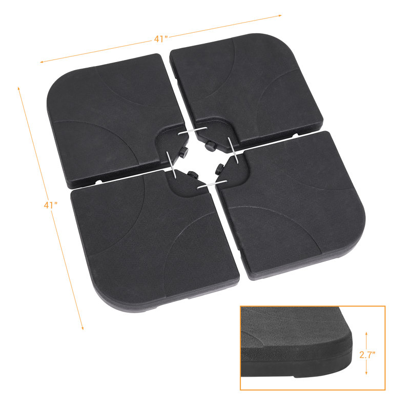 Base de parasol autoportante en plastique pour parasol décalé extérieur