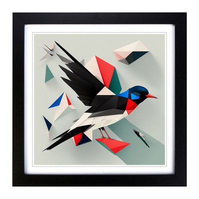 Swallow Suprematism - Framed Print