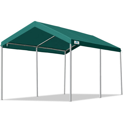 Abri pour voiture à auvent pour voiture avec auvent 10 x 15 pi Advance Outdoor, hauteur réglable de 9,5 à 11 pi, vert
