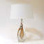 Amber Twist Lamp w/Silk Shade