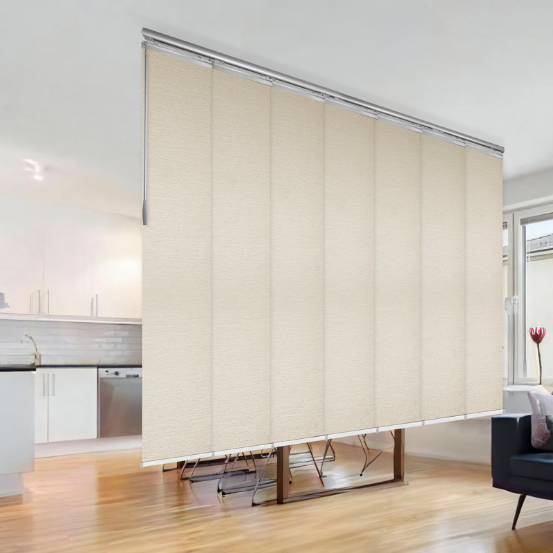 Nile 7-Panel Single Rail Panel Track Extendable 58"-98"W x 91.4"H, Panel width 15.75"