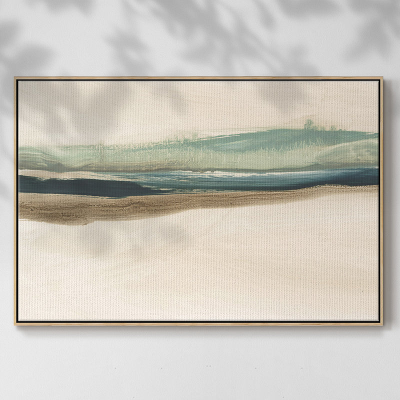 «Layered Horizon II», reproduction sur toile, H 27 po x l 41 po x P 2 po, Toile naturelle avec cadre flottant
