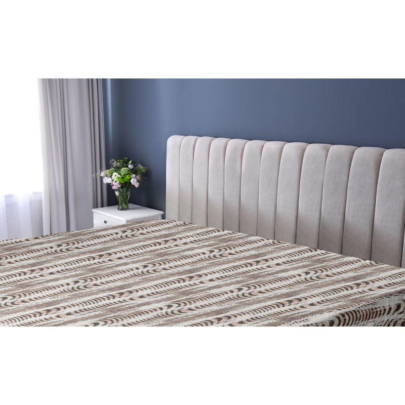 Drap-housse Ambesonne, Brun, taupe chaud / abstrait, Drap-housse simple TG